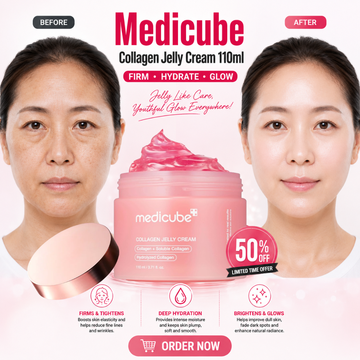 Medicube Collagen Jelly Cream – Deep Collagen Power for Glass Skin – 24H Hydration, Firm Look & Radiant Glow – With Collagen, Niacinamide, Hyaluronic Acid & Squalane