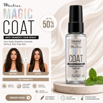 Mintree Magic Coat Anti-Humidity Hair Spray – Thermo-Activated Hair SPF, Heat Protection up to 450°F – Prevents Frizz, Preserves Hair Color, Makes Blow Drys Last 3-4 Days