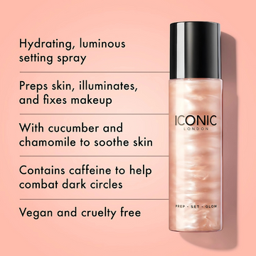 Iconic London Prep Set Makeup Fixer Long Lasting Glow Spray
