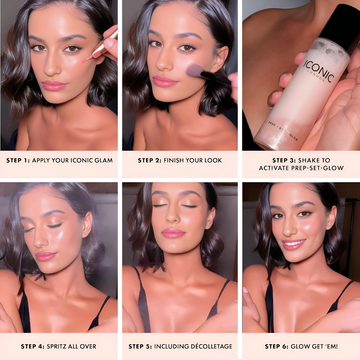 Iconic London Prep Set Makeup Fixer Long Lasting Glow Spray